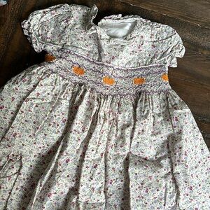 Cecil & Lou 2T bishop dress with pumpkin smocking